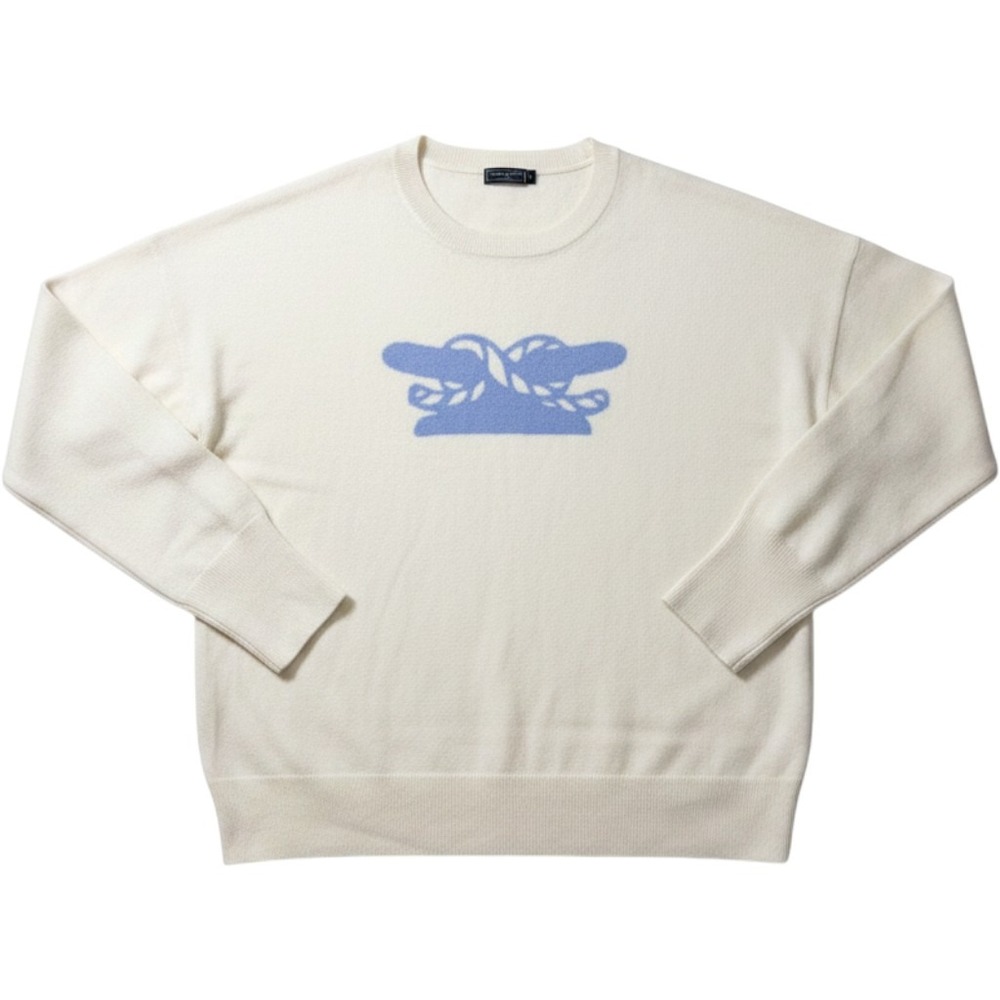 Vineyard Vines Cleat Intarsia Sweater Womens L Marshmallow White NEW Cashmere